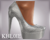 K silver gold heels