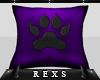 Purple Paw Pillow