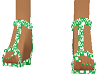 sandals gingham green