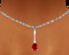 Ruby Gem Drop Necklace