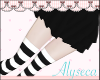 Aly! Skirt n Socks Blk