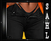 LS~ Black Cargo Pants