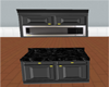 Blk Cabinet/Microwave