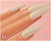 ☾ Almond nails white