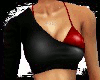 Black top red bikini