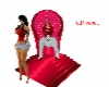 red cuddle throne