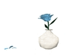 light blue rose & vase 