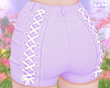 w. Lilac Shorts Laced