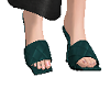 K-dark green sandals