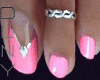 Pink Faced Toe Nails