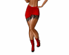Red fringed skirt-->RXL