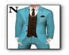 Elegant Turquoise Suit