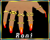 Red Gold Nails Rings
