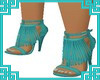 TEAL FESTIVE PUMPS