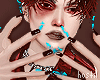 Blue Fire Nails
