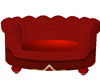 red pet couch