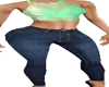 GreenOmbre Top withJeans