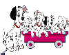 pups in a wagon