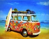 Beach Peace Hippie Van