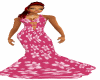 pink floral gown