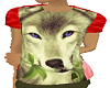wolf t shirt red