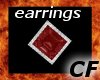 CF Ruby Square Earrings