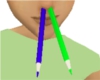 [ce] blue green pencils