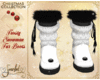 Frosty Snowman Fur Boots
