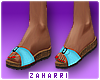 |z| Blue strap sandals