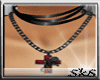 Red Rose&Cross Necklace
