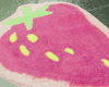 Pink Strawberry Plushrug