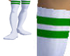 Tube socks green stripe