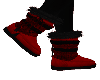 Red boots Winter fur