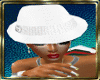 QT~White  Glam Hat