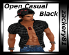 Open Casual Shirt Black