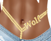 WOLF GOLD BELLY CHAIN