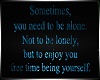 Alone Wall Quote