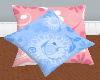 Pinkblue throw pillows
