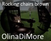 (OD) Brown rocking chair