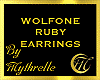 WOLFONE RUBY EARRINGS