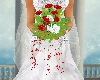 Red,W, Gld Bride Bouquet