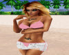 pink beach bikini top
