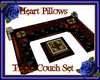 Heart Pillows couche set
