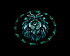 Teal Lion Rug