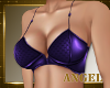 Purple Leather Bra Top S