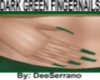 DARK GREEN FINGERNAILS