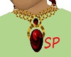 GOLD RED NECKLACE