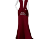 burgundy elegant gown