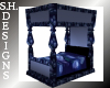 Blue Rose Canopy Bed