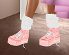 SR~ Pink Sneakers w sock